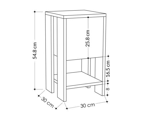 Ema - Sapphire Oak, White