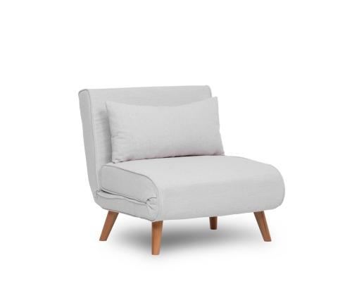 Diivan Folde Single - Teddy Fabric - White