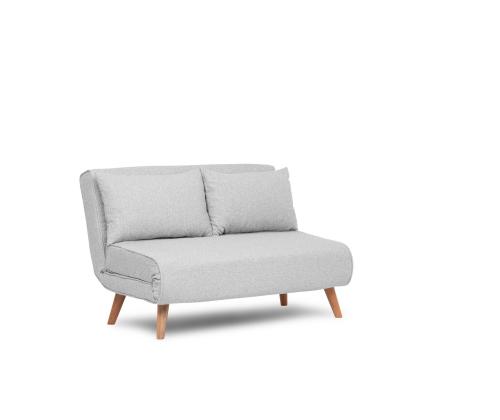 Diivan Folde 2-Seater - Teddy Fabric - Grey