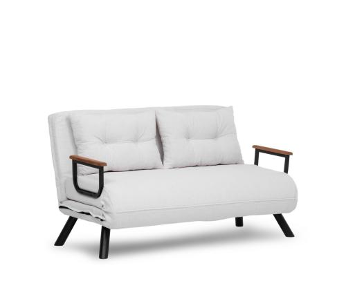 Diivan Sando 2-Seater - Teddy Fabric - White