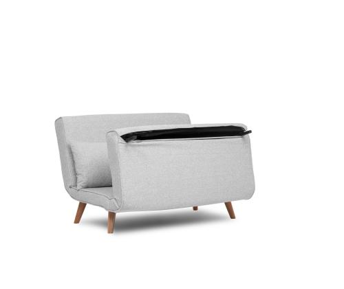 Diivan Folde 2-Seater - Teddy Fabric - Grey