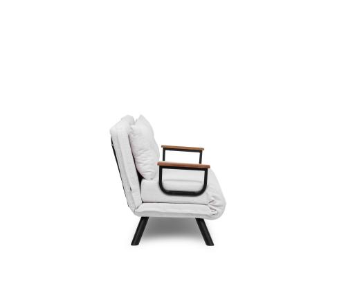 Diivan Sando 2-Seater - Teddy Fabric - White