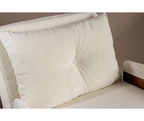 Diivan Cosmo Single - Teddy Fabric-White