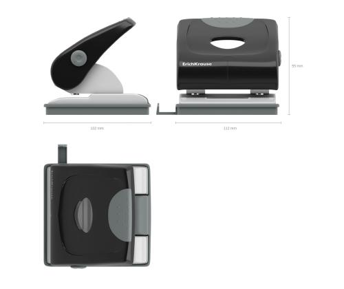 Augulööja auguraud ERICH KRAUSE Elegance 30 lehte metallist must