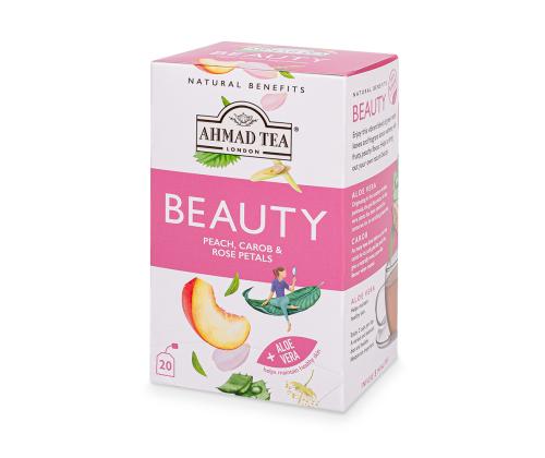 Taimetee AHMAD Beauty virsiku-, jaani- ja roosi kroonlehed 20tk ümbrikus