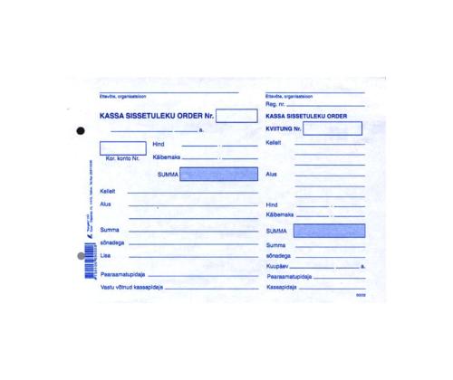 Blankett A5 kassa sissetuleku order 100 lehte