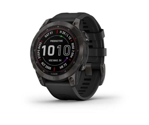 Smart watch Garmin Fenix 7 Sapphire Solar Edition Carbon Grey DLC Titanium/Black Band 47mm