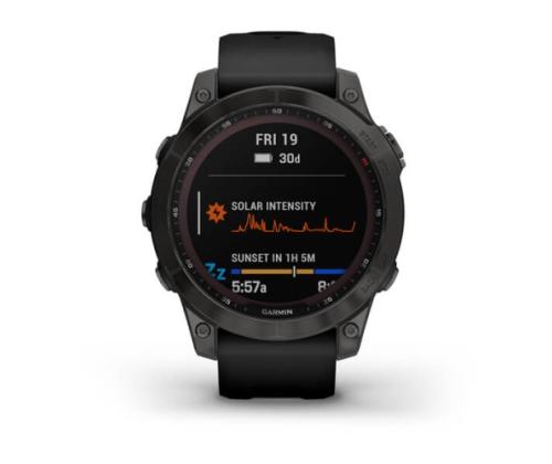 Smart watch Garmin Fenix 7 Sapphire Solar Edition Carbon Grey DLC Titanium/Black Band 47mm