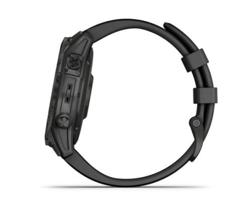 Smart watch Garmin Fenix 7 Sapphire Solar Edition Carbon Grey DLC Titanium/Black Band 47mm