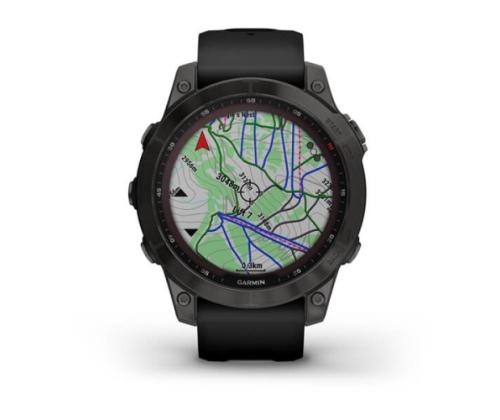 Smart watch Garmin Fenix 7 Sapphire Solar Edition Carbon Grey DLC Titanium/Black Band 47mm