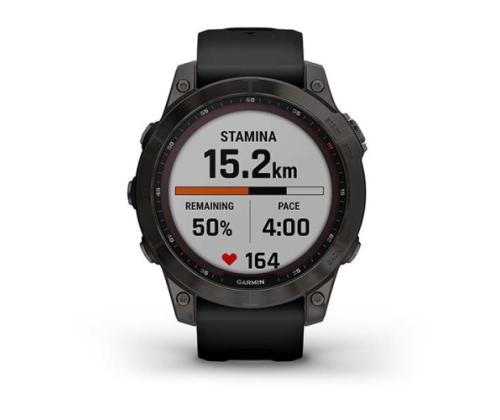 Smart watch Garmin Fenix 7 Sapphire Solar Edition Carbon Grey DLC Titanium/Black Band 47mm