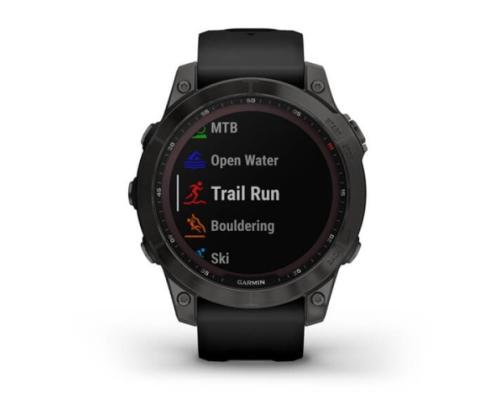 Smart watch Garmin Fenix 7 Sapphire Solar Edition Carbon Grey DLC Titanium/Black Band 47mm