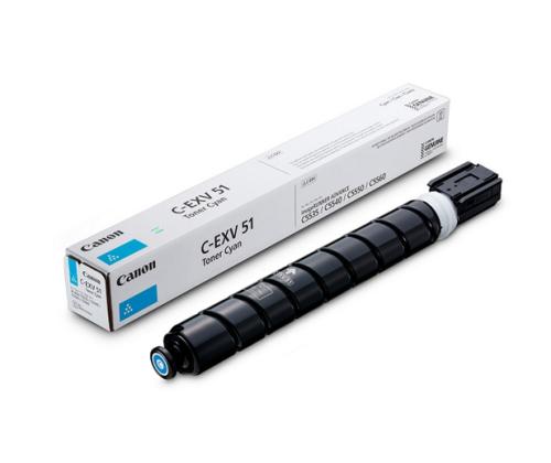 Canon C-EXV 51 (0482C002) Toner Cartridge, Cyan