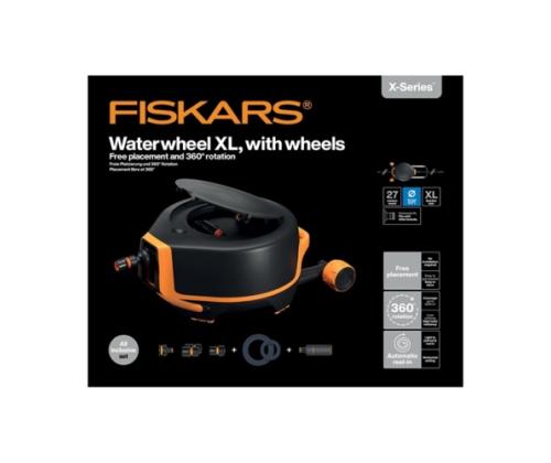 Fiskars X-series 1067548 Waterwheel with hose XL 13mm (1/2''), 27m