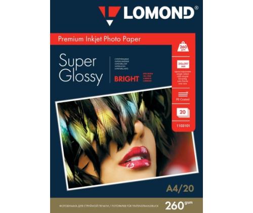 Lomond Premium Photo Paper Super Glossy 260 g/m2 A4, 20 sheets, Bright
