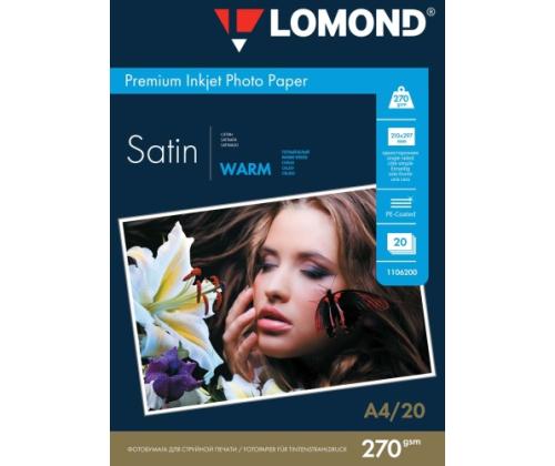Lomond Premium Photo Paper Satin 270 g/m2 A4, 20 sheets, Warm