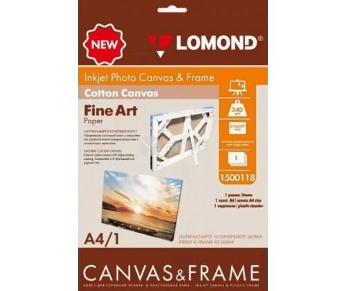 Lomond Frame + Fine Art Canvas Ultra Bright 340g/m2 A4, 1 sheet