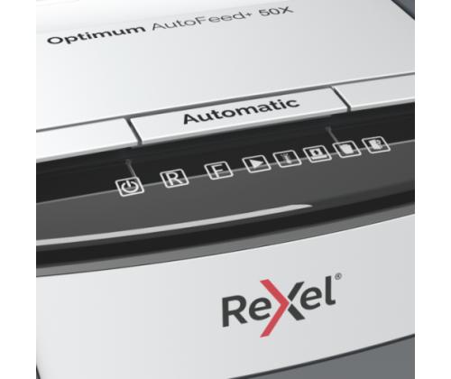 Shredder Rexel Optimum AutoFeed+ 50XP Cross Cut P4, 20l  (Replace Rexel Auto+ 60X)
