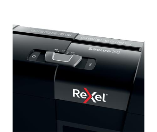 Shredder Rexel Secure X8 Cross Cut Paper Shredder P4, 8 sheets, 14 L. waste bin