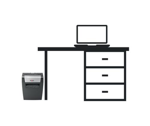 Rexel Momentum X308 Paper Shredder Particle-cut shredding 5x42mm P-3 15L, Grey/Black