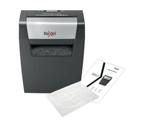 Rexel Momentum X308 Paper Shredder Particle-cut shredding 5x42mm P-3 15L, Grey/Black