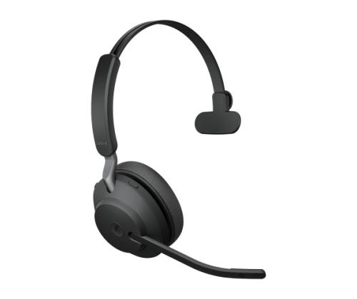 Jabra Evolve2 65 MS Mono Link390a Wireless Headset, Bluetooth, USB-A, Black