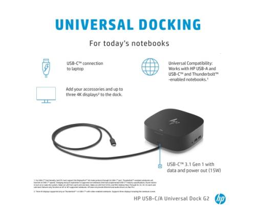 HP USB-C Dock G5 (26D32AA) Docking station, Black