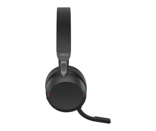 Jabra Evolve2 75 UC Link 380c Wireless Headset, Bluetooth, USB-C, Charging Stand, Black