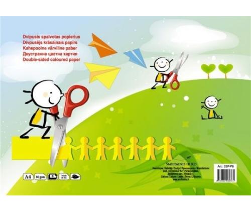 Paper SMLT color, A4, 80 g, double-sided, glued, 8 sheets