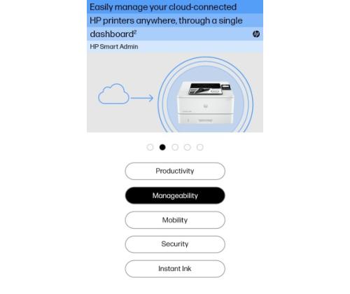 HP LaserJet Pro 4002dw Printer Laser B/W A4 40ppm USB Wi-Fi Ethernet LAN Bluetooth