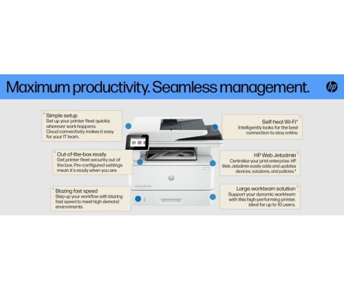 HP LaserJet Pro MFP 4102dw Printer Laser B/W MFP A4 40 ppm USB Wi-Fi Ethernet LAN