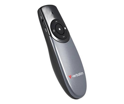 Verbatim 32365 Focus Wireless Presenter with Red Laser Pointer, Grey/Black