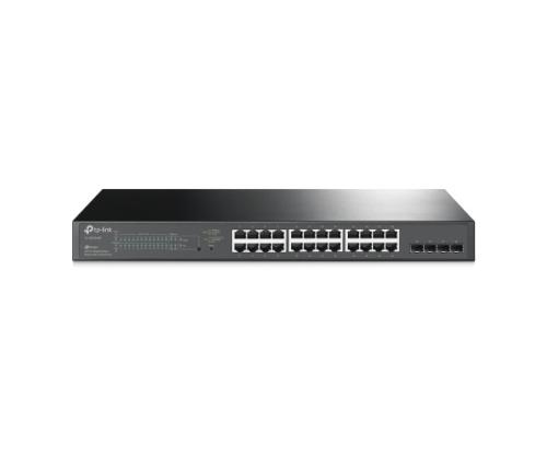 TP-Link JetStream 28-Port Gigabit Smart PoE Ethernet Switch with 24-Port PoE+