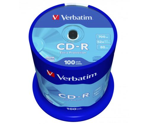 Verbatim 43411 CD-R 700MB 52X Extra Protection Surface Discs (100 pcs/Pack)