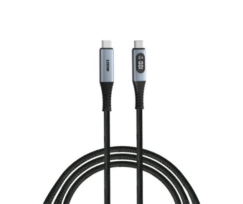 Verbatim 31848 Sync &amp; Charge Cable USB-C to USB-C 100W 480Mbps 120cm, Power Display, Grey/Black
