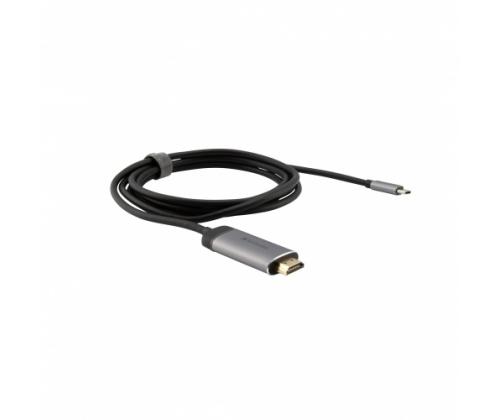 Verbatim 49144 USB-C to HDMI 4K Adapter, USB 3.1 GEN 1, HDMI 4K (60Hz), 1.5m Cable, Grey/Black