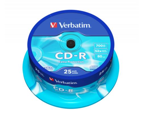 Verbatim 43432 CD-R 700MB 52X Extra Protection Surface Discs (25 pcs/Pack)