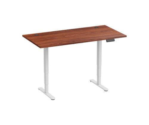 Adjustable Height Table Up Up Bjorn II White, Table top L Dark Walnut