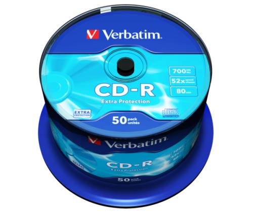 Verbatim 43351 CD-R 700MB 52X Extra Protection Surface Discs (50 pcs/Pack)