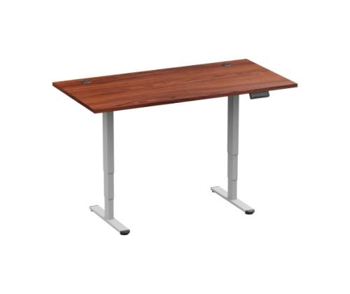 Adjustable Height Table Up Up Bjorn II Gray, Table top L Dark Walnut