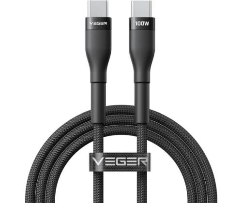 Veger Cable USB-C to USB-C PD 20V 5A 100W CC05 1.5m, Black