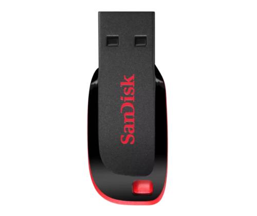 SanDisk Cruzer Blade USB Flash Drive 32GB, Black/Red