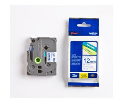 Brother TZe-233 (TZe233) Laminated Labelling Tape 12mm 8m, Blue on White