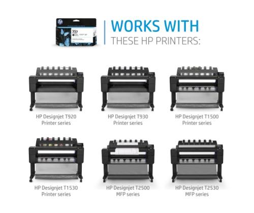 HP 727 (F9J78A) Ink Cartridge, Yellow