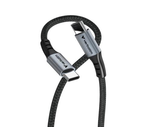Verbatim 31846 Sync &amp; Charge Cable USB-C to USB-C 100W 480Mbps 120cm, Grey/Black