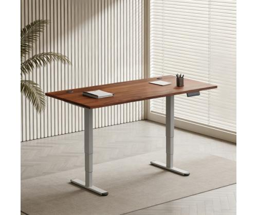 Adjustable Height Table Up Up Bjorn II Gray, Table top M Dark Walnut