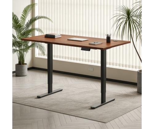 Adjustable Height Table Up Up Bjorn II Black, Table top M Dark Walnut