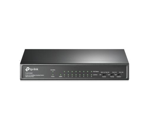 TP-Link TL-SF1009P 9-Port 10/100Mbps Desktop Switch with 8-Port PoE+