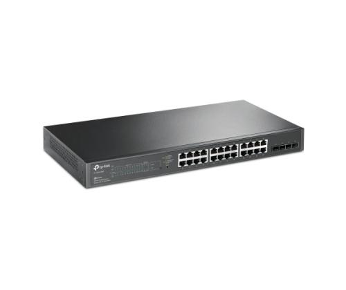 TP-Link JetStream 28-Port Gigabit Smart PoE Ethernet Switch with 24-Port PoE+