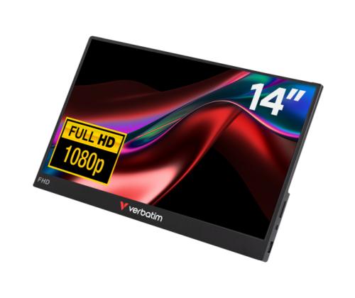 Verbatim 49590 Portable Monitor LIGHT 14'' IPS FHD 1920x1080 6ms 250cd/m2 60Hz, Black